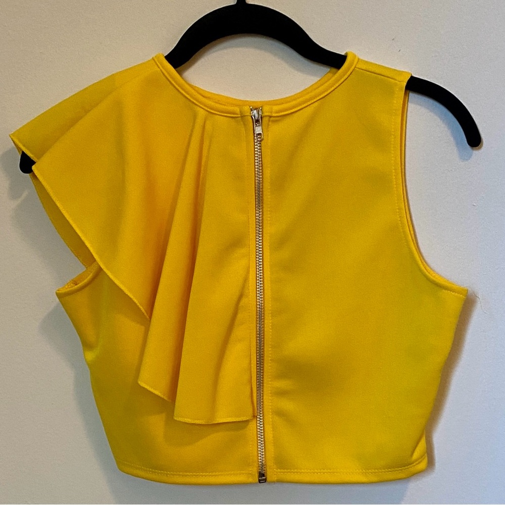 Yellow Ruffle Accent Top - Picture 5 of 8